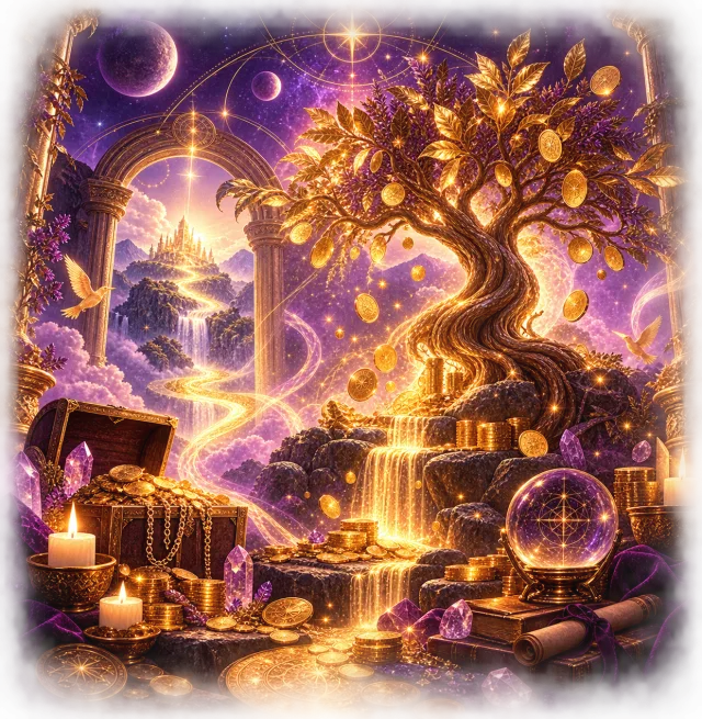 A radiant tree of abundance