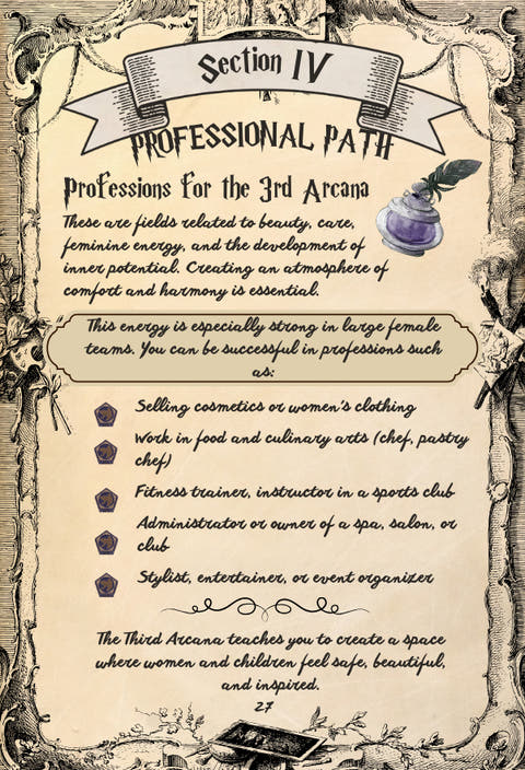 Sample page 7 from the Personal Grimoire of Destiny