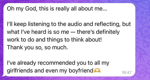 Client message shared by Paul