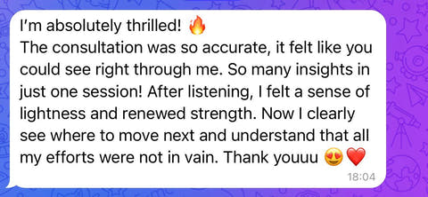 Client message shared by Gaby