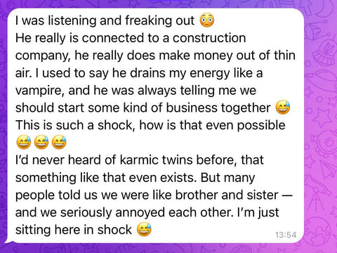 Client message shared by Jade