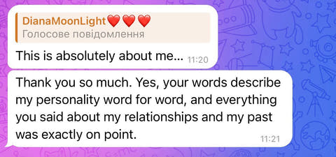 Client message shared by Rose